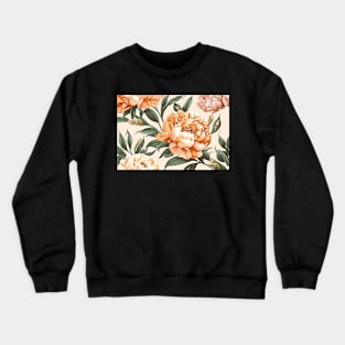 Floral Garden Botanical Print with Peonies Crewneck Sweatshirt